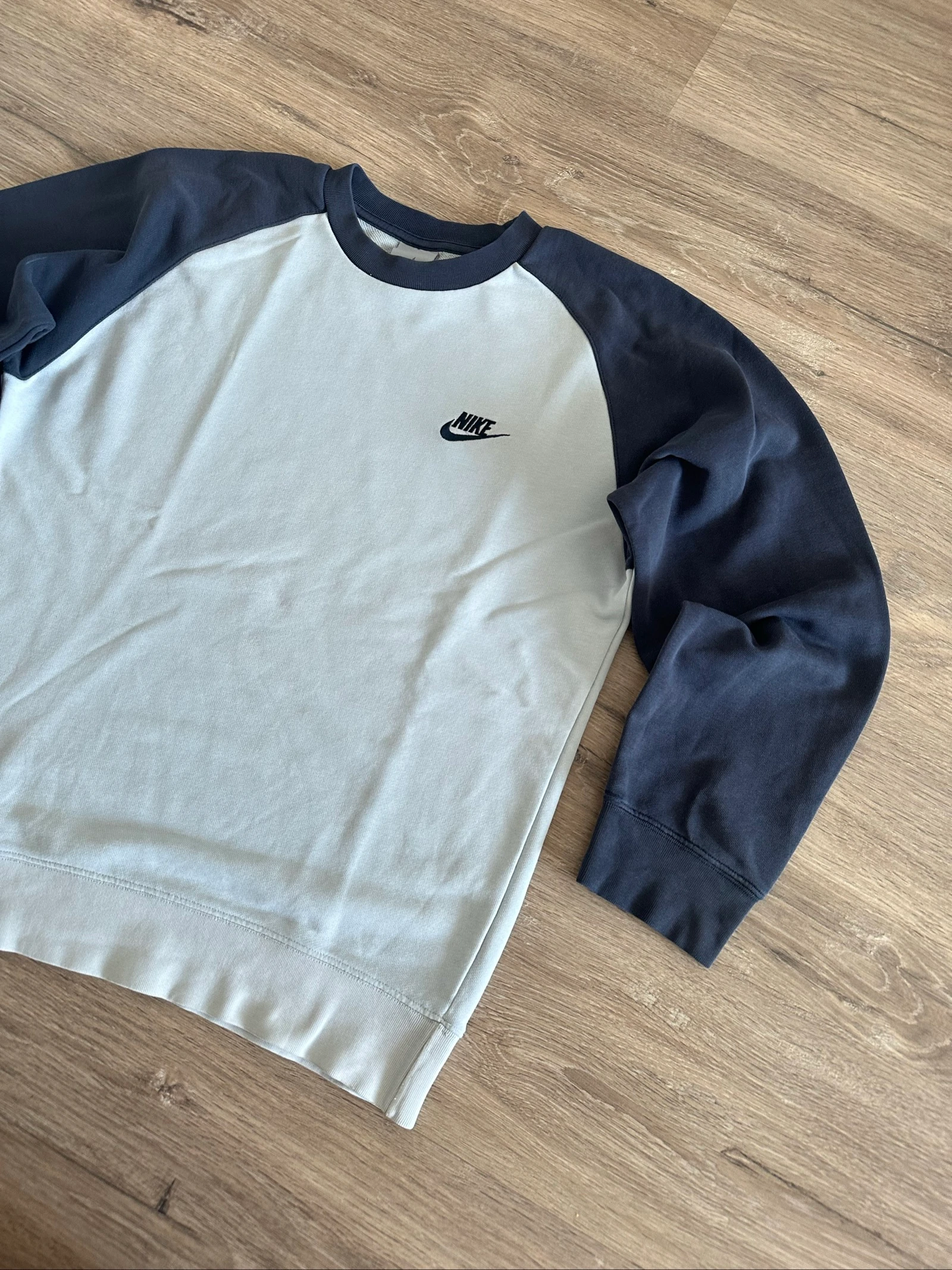 Sweat Nike Vintage bicolore bleu marine et ciel – photo 2